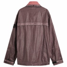 Stone Island Men's Raw Linen Plated-OVD Short Parka Jacket in Dark Burgundy