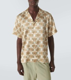 Frescobol Carioca Roberto printed silk bowling shirt