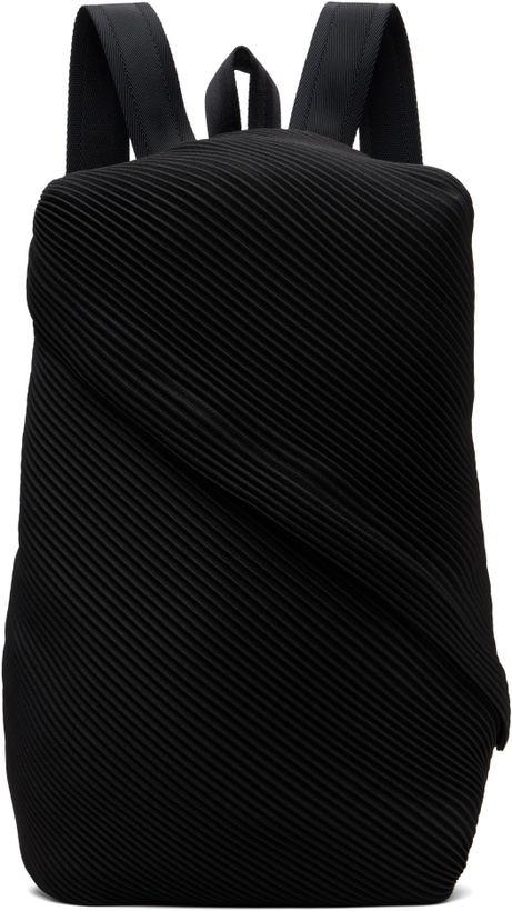 Photo: PLEATS PLEASE ISSEY MIYAKE Black Bias Pleats Backpack