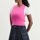 Adidas Women's Fluffy Knitted Vest in Semi Lucid Fuchsia