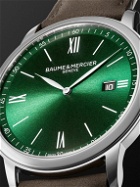 Baume & Mercier - Classima 42mm Stainless Steel and Nubuck Watch, Ref. No. M0A10607