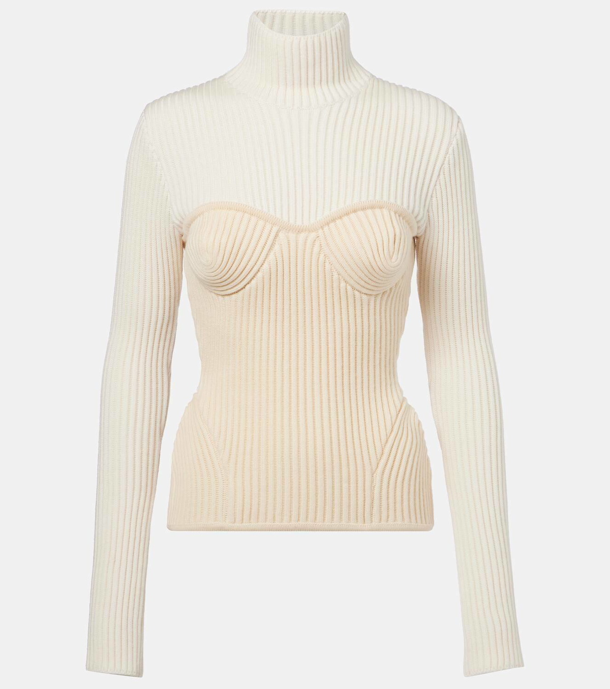 Jean Paul Gaultier Ribbed-knit wool-blend turtleneck sweater
