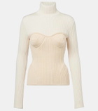 Jean Paul Gaultier Ribbed-knit wool-blend turtleneck sweater