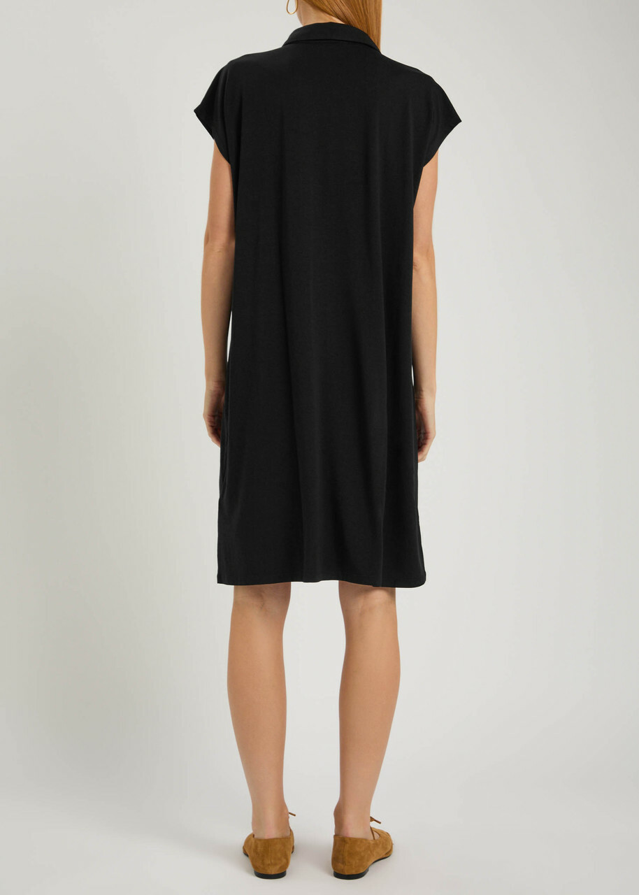 Eileen Fisher Jersey Midi Dress Black