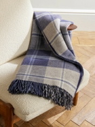 Johnstons of Elgin - Reversible Fringed Checked Wool Throw
