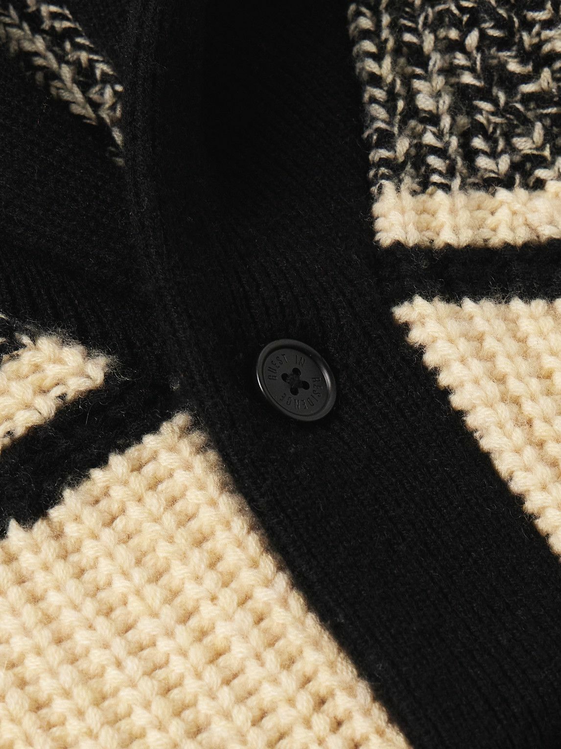 Guest In Residence - Rodeo Shawl-Collar Intarsia-Knit Wool and Cashmere-Blend Cardigan - Yellow