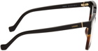 Loewe Black & Tortoiseshell Rectangular Glasses