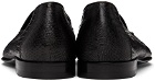 Brioni Black Embossed Loafers