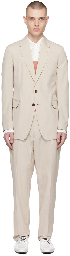 Photo: Dries Van Noten Beige Two-Button Suit