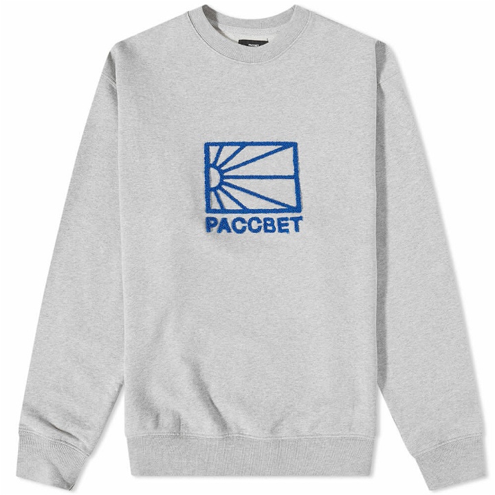 Photo: PACCBET Men's Logo Crew Sweat in Grey