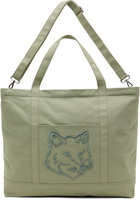 Maison Kitsuné Green Fox Head XL Tote