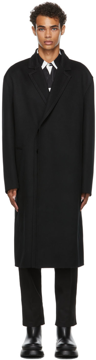 Valentino Black Wool Exit 14 Coat Valentino