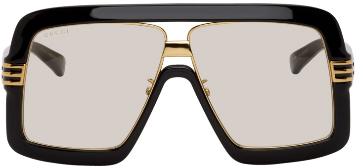 Photo: Gucci Black & Yellow Square Sunglasses