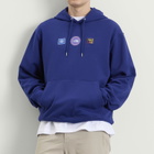 The North Face Men's Explorer Badges Relaxed Hoodie in Bold Blue