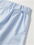 Emma Willis - Striped Cotton Boxer Shorts - Blue
