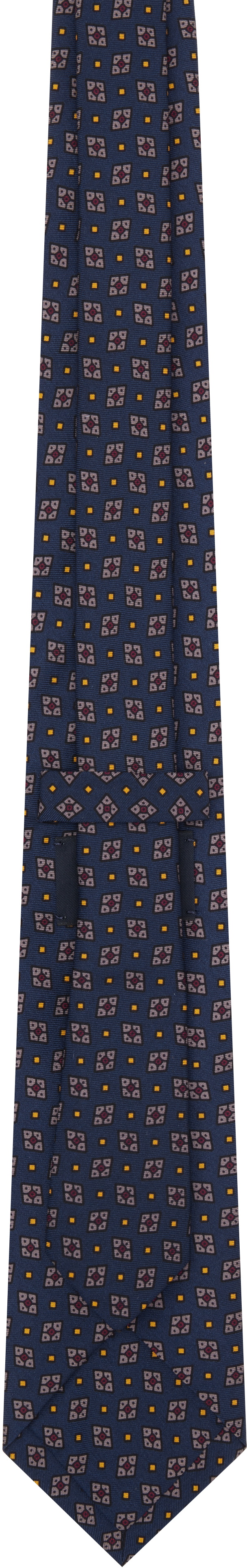 Drake's Navy Graphic Pattern Tie Drake's