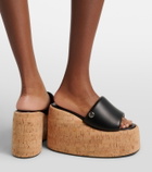 The Attico Mochi leather platform slides