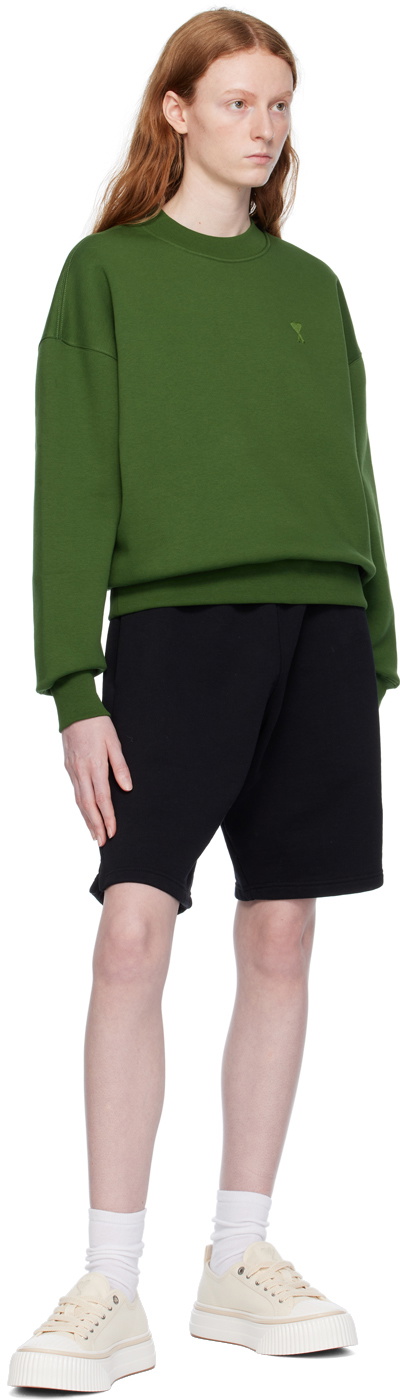 AMI Paris Green Ami de Coeur Sweatshirt