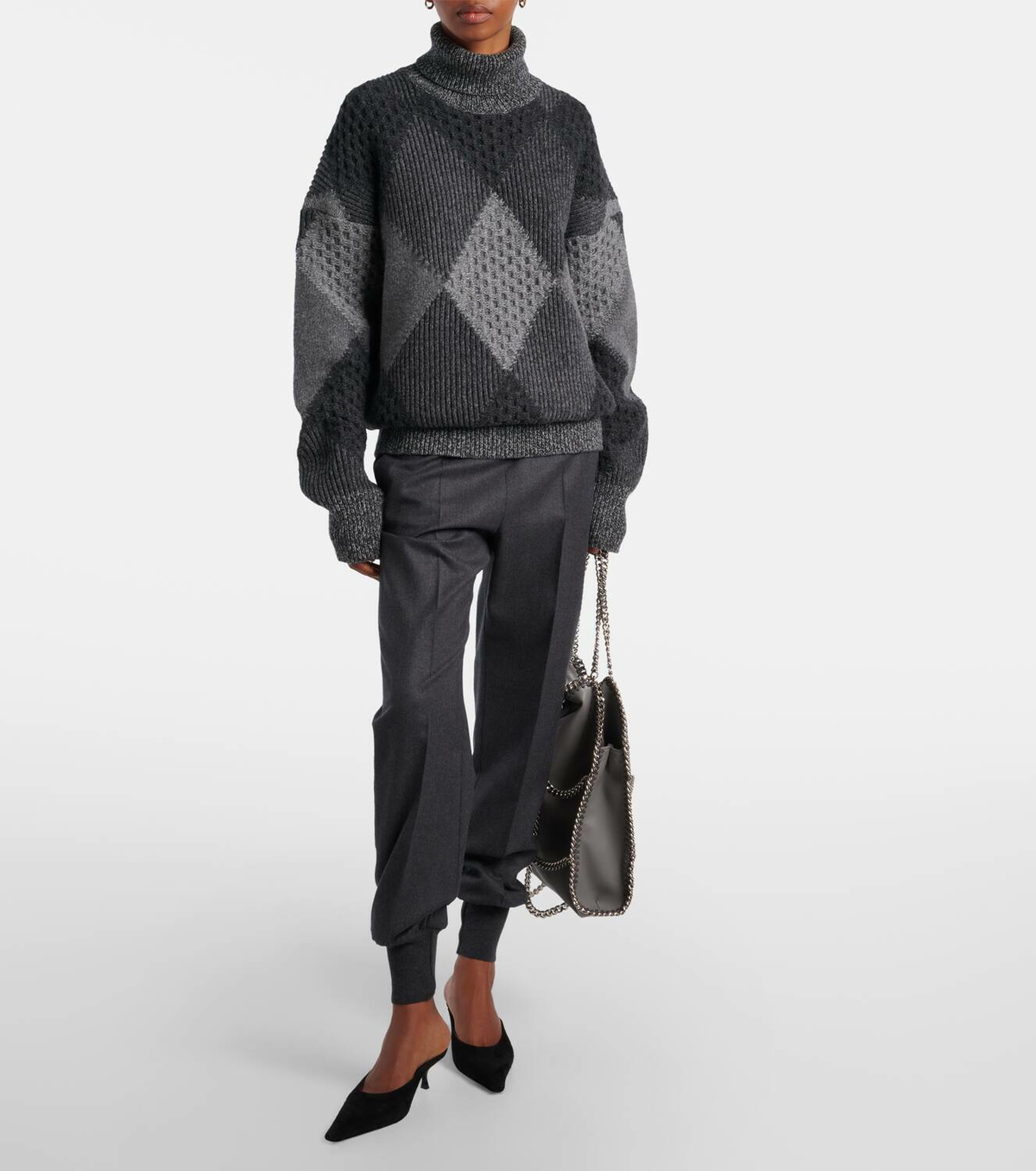Stella McCartney Mid-rise wool tapered sweatpants