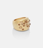 Oscar de la Renta Scramble embellished gold-plated ring