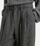 Brunello Cucinelli Pleated wool-blend tapered pants