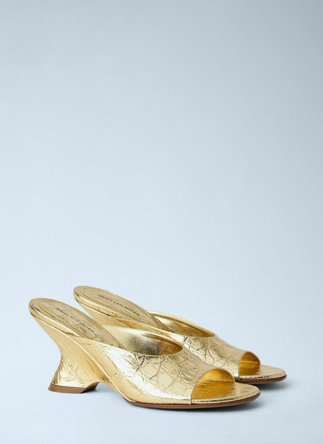 Dries Van Noten Sculpted Leather Mules