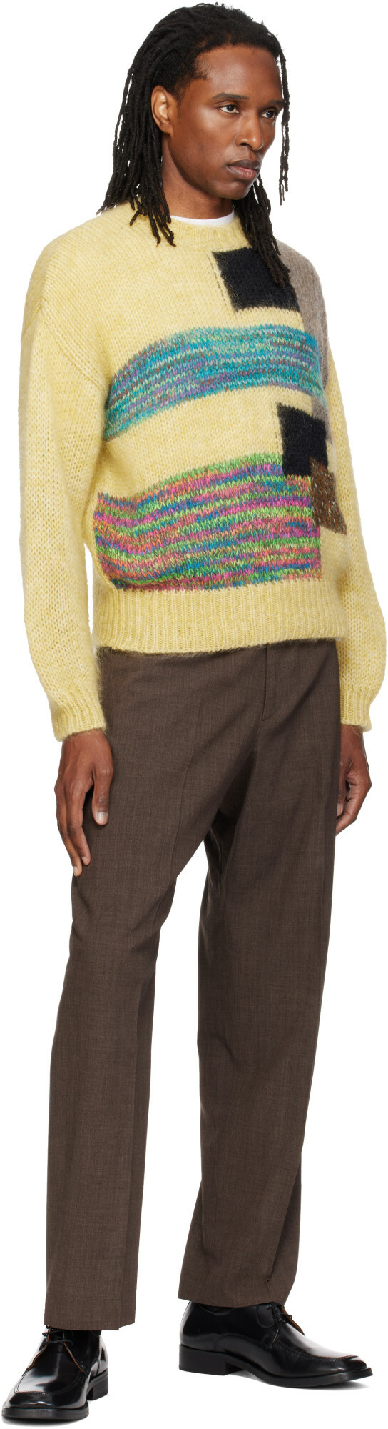 Paul Smith Brown Crepe Viscose-Wool Trousers