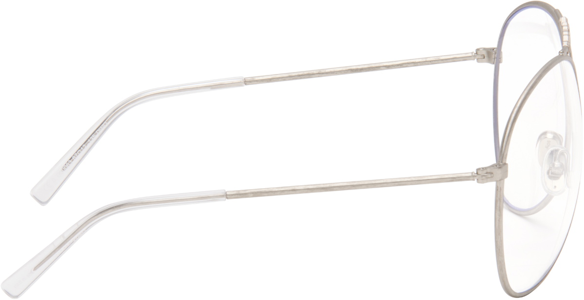 Acne Studios Silver Metal Aviator Glasses