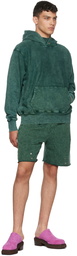 Les Tien Green Cotton Hoodie