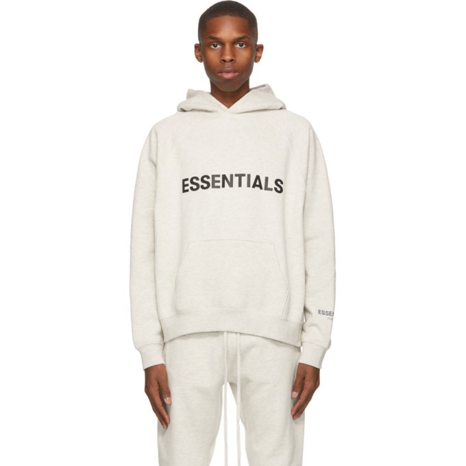 Photo: Essentials Grey Pullover Logo Hoodie