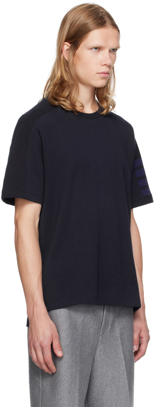 Thom Browne Navy 4-Bar T-Shirt Thom Browne