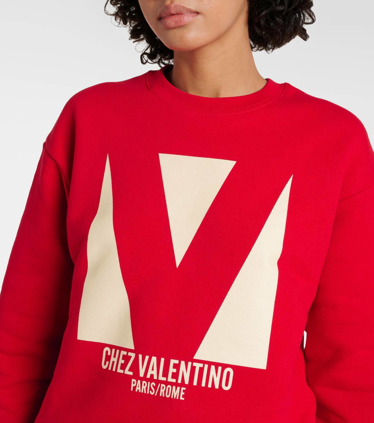 Valentino Printed cotton jersey sweatshirt