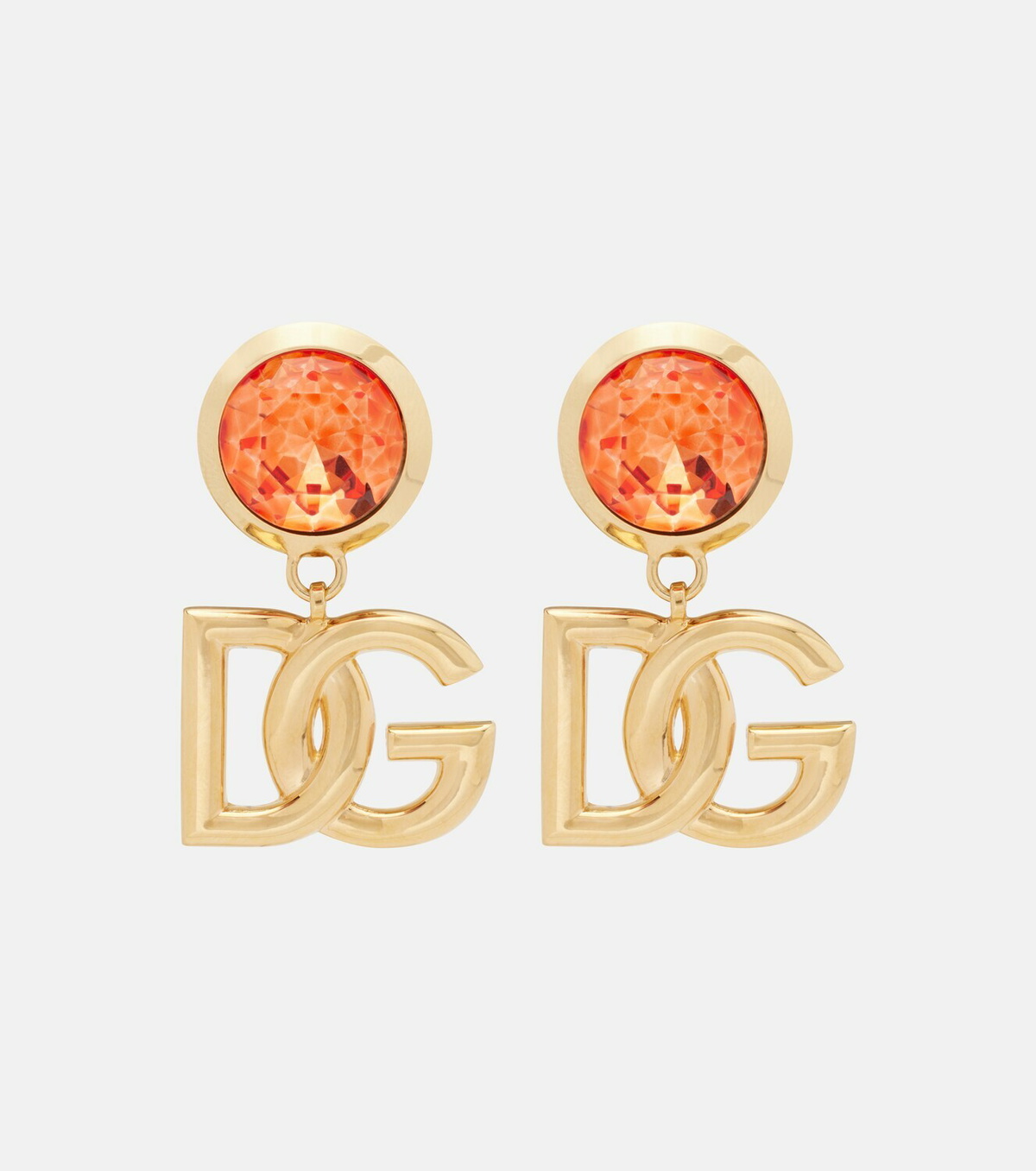 Dolce&Gabbana DG embellished clip-on earrings