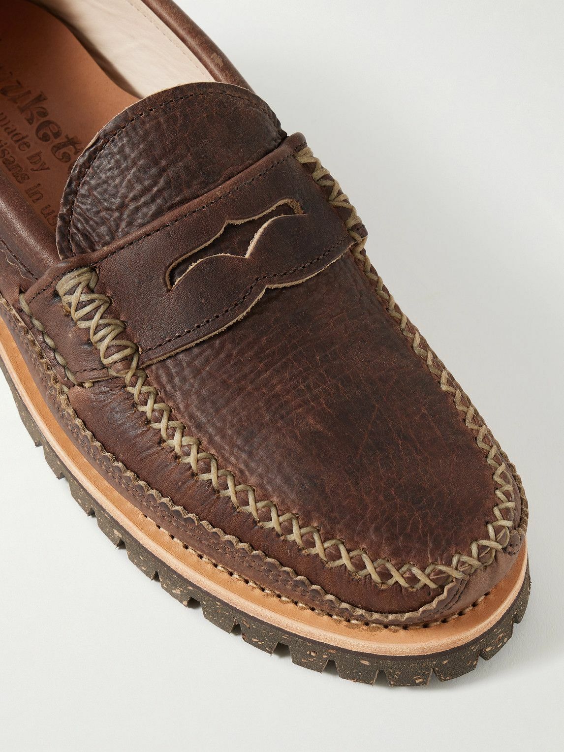 Yuketen - Leather Penny Loafers - Brown
