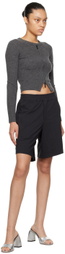 Fax Copy Express Black Relaxed-Fit Shorts