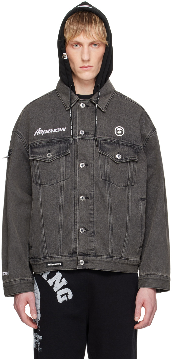 Liner Thicker Winter Black Hooded Denim Jacket Outerwear Warm Men Lining Plus Cotton Thick Cowboy Jacket Coat  Large Size 5XL