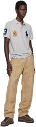 Polo Ralph Lauren Gray Big Pony Crest Mesh Polo