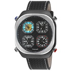 GV2 by Gevril Quattro Quartz Black Dial Mens Watch 43402