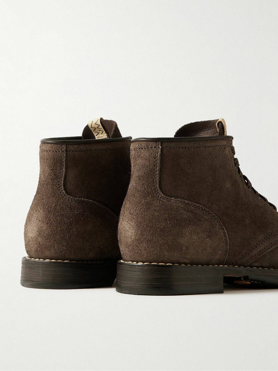 Visvim - Brigadier Suede and Distressed Nubuck Boots - Brown Visvim