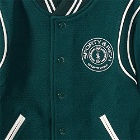 Sporty & Rich Connecticut Varsity Jacket in Forest/White