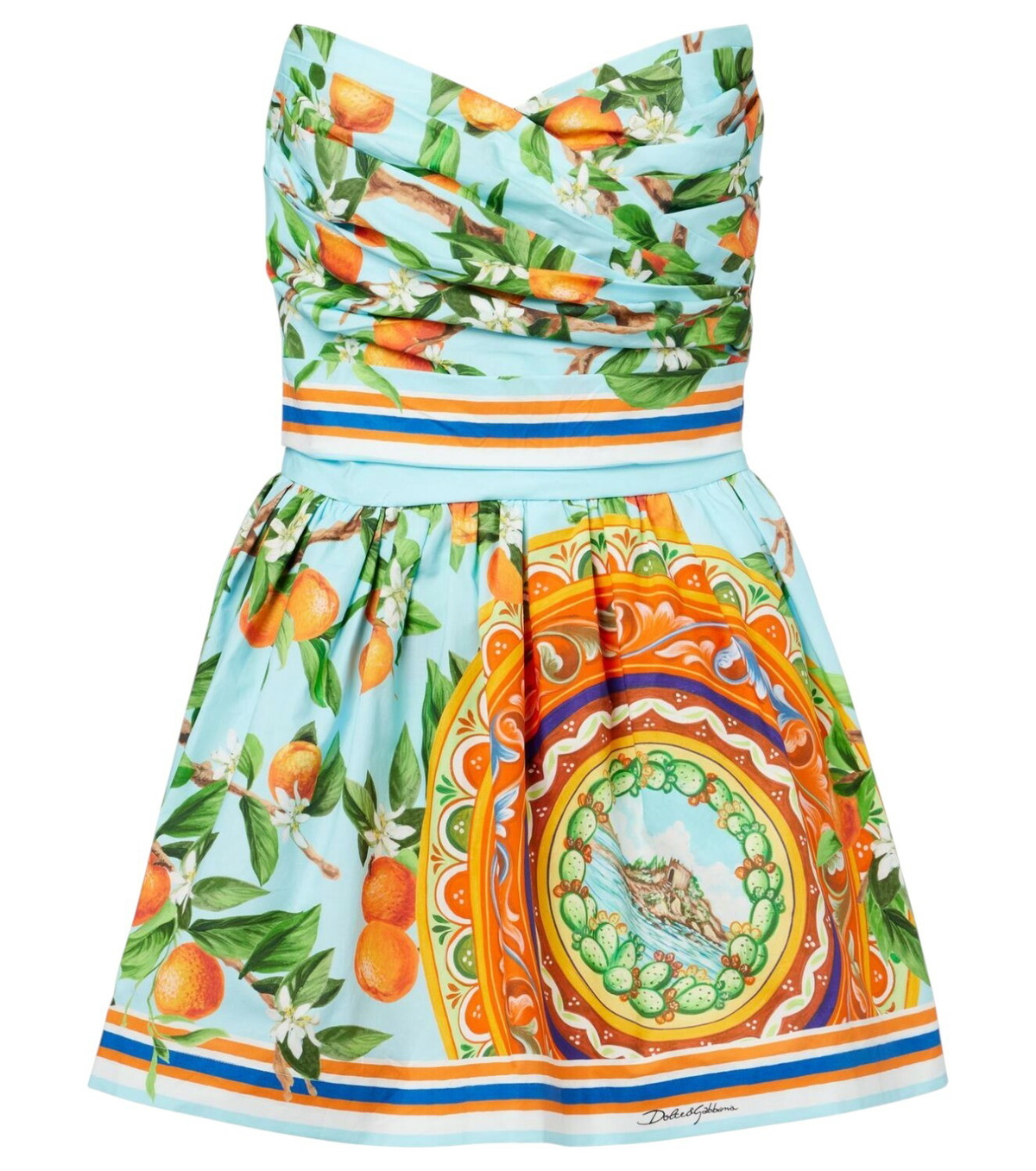 ワンピース DOLCE & GABBANA MAIOLICA PRINTED TUBINO DRESS DOLCE & GABBANA - Maiolica Printed Tubino Dress Dolce & Gabbana