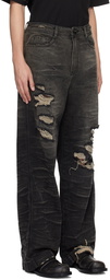 ADER error Black Distressed Jeans