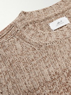 Mr P. - Dégradé Crocheted Cashmere and Wool-Blend Sweater - Brown