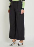 Issey Miyake Palindrome Wide-leg Wool-blend Trousers Black