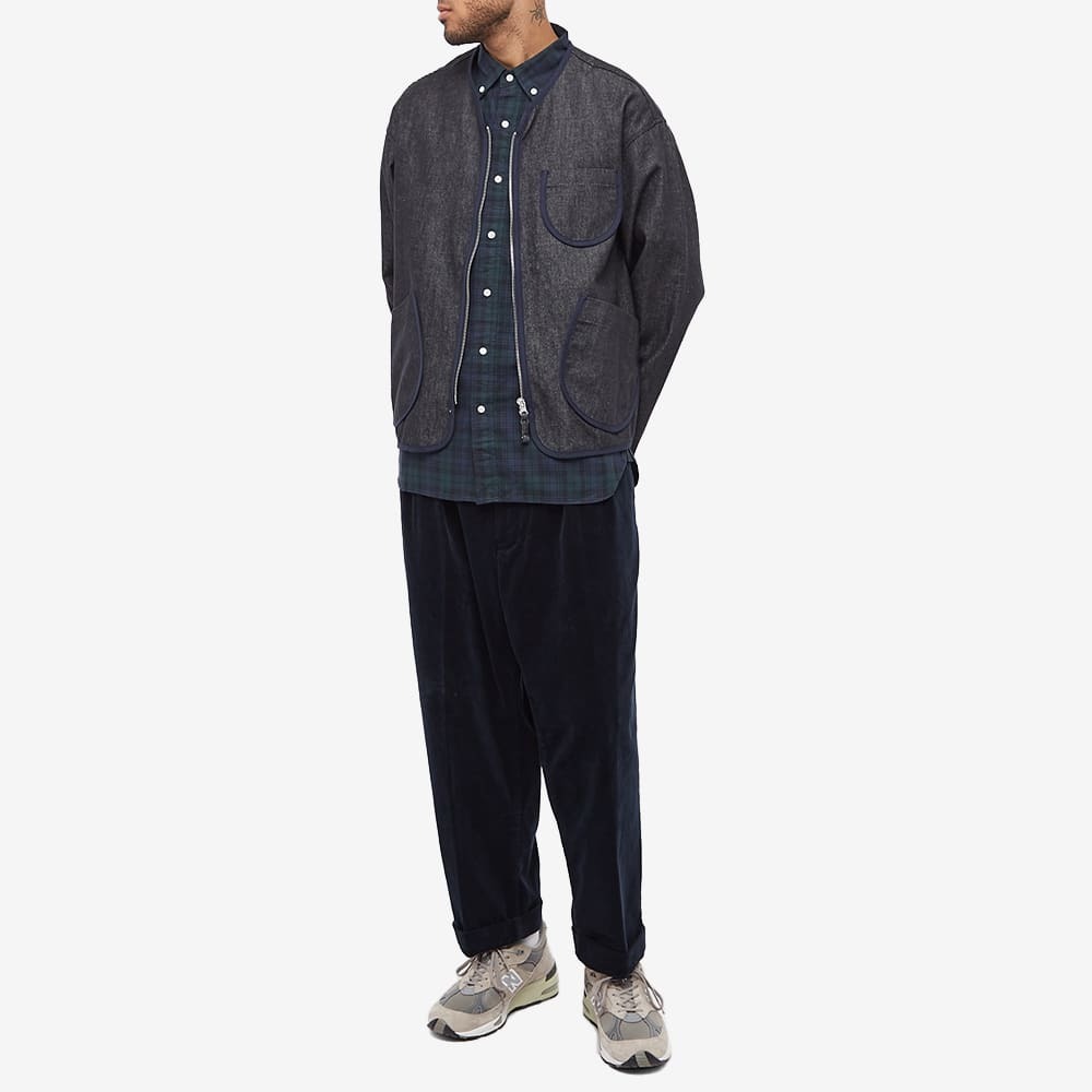 Beams Plus Men's Button Down Shirt in Indigo Black Watch Beams Plus