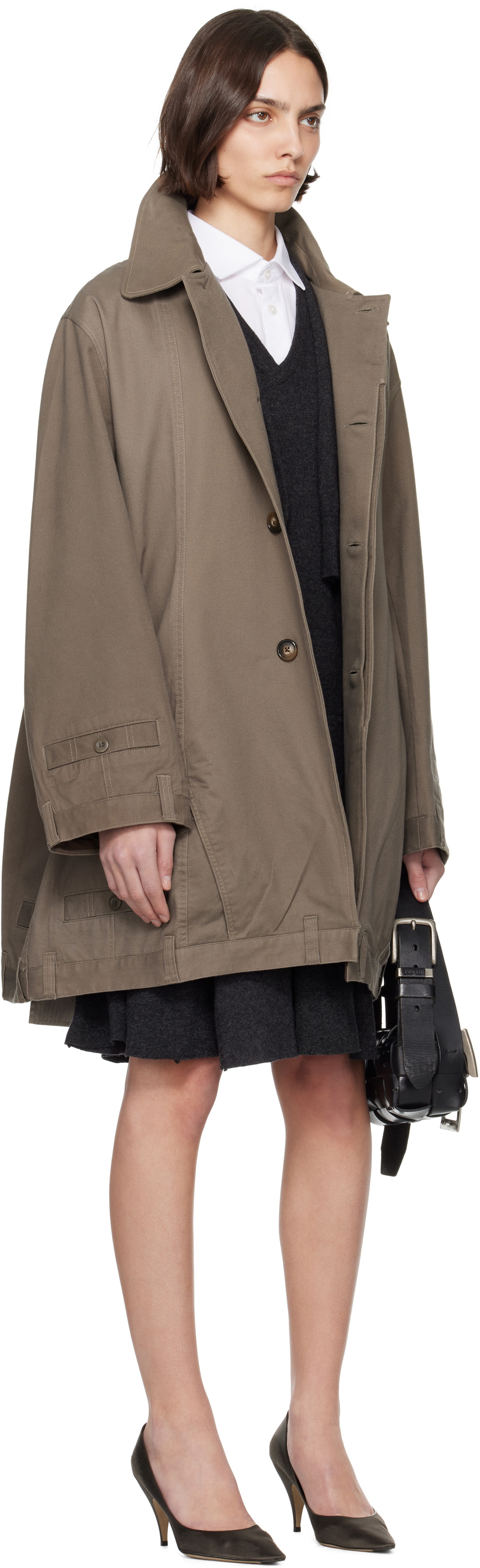HODAKOVA Upside Down Chino Trench Coat