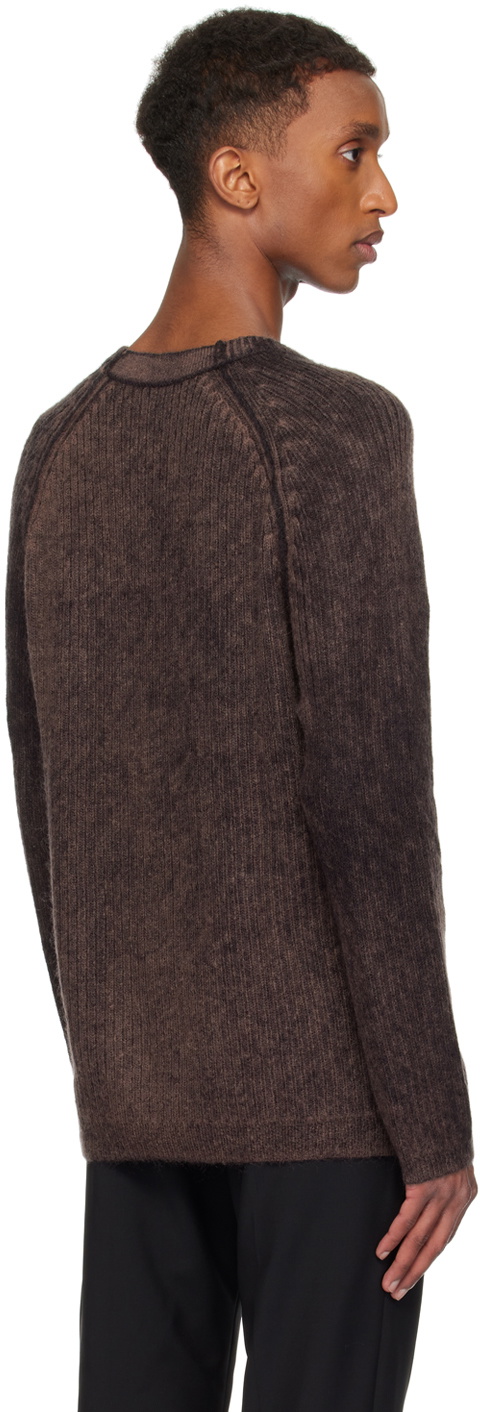 Paul Smith Brown Acid-Wash Print Effect Wool-Mohair Sweater Paul Smith