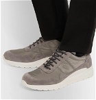 Common Projects - Cross Trainer Suede, Nylon and Leather Sneakers - Gray