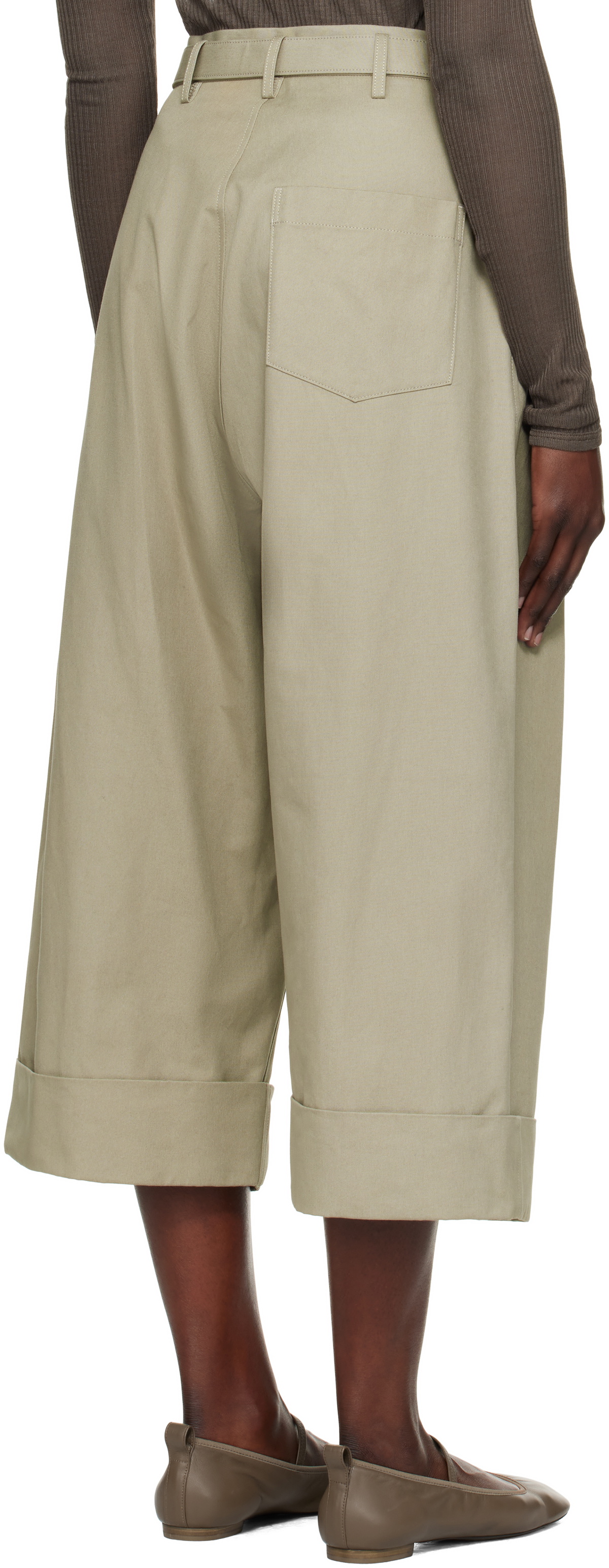 YOHJI YAMAMOTO Taupe R-Mackin Loose Trousers