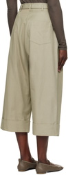 YOHJI YAMAMOTO Taupe R-Mackin Loose Trousers
